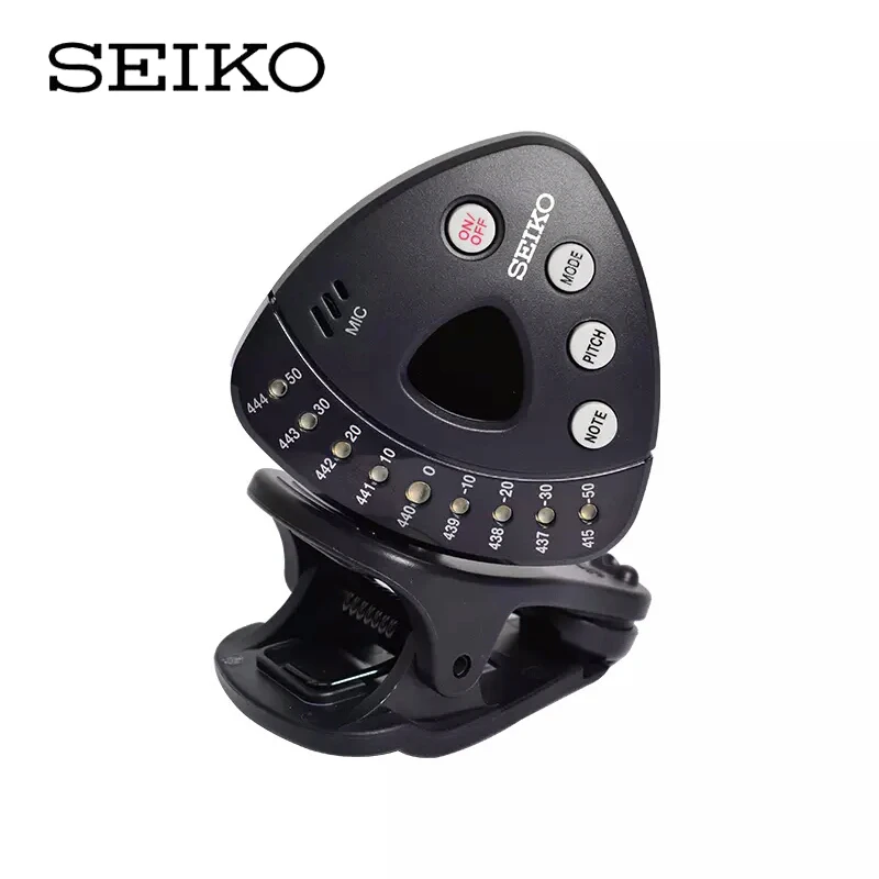 Seiko Japan STX1N Digital Chromatic Clip on Tuner for Gitarren, Violin