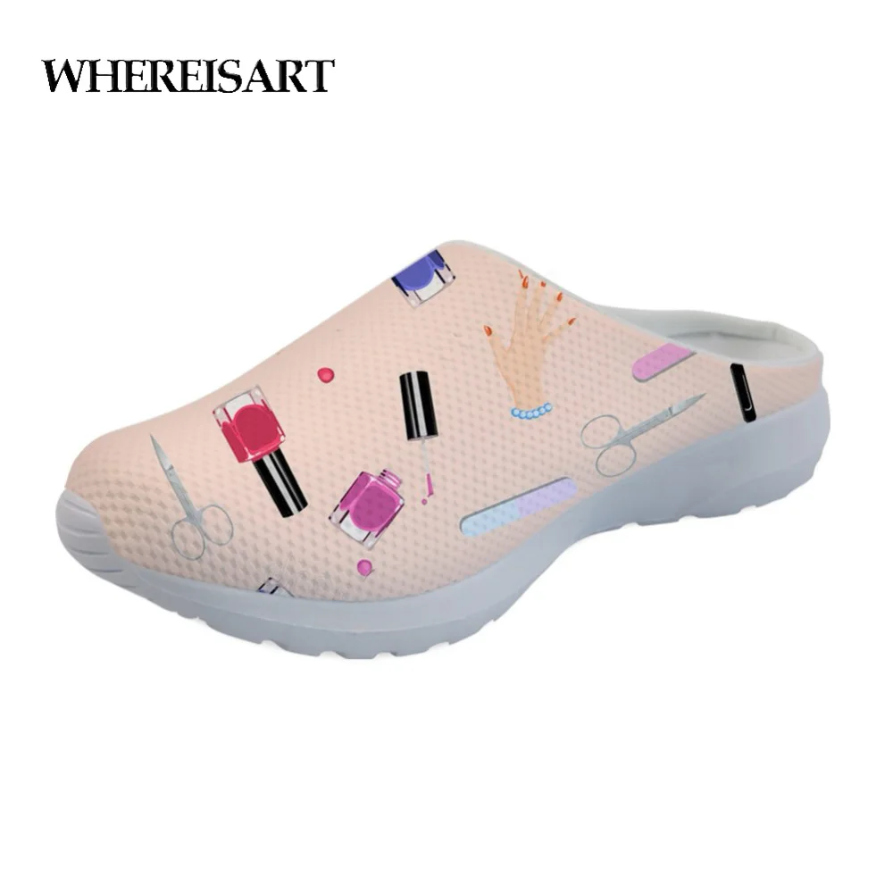 

WHEREISART Ladies Sandals Women Flats Shoes 3D Mixed Puzzle Prints Fashion Women's Sandals Summer Female Casual Slippers Beach