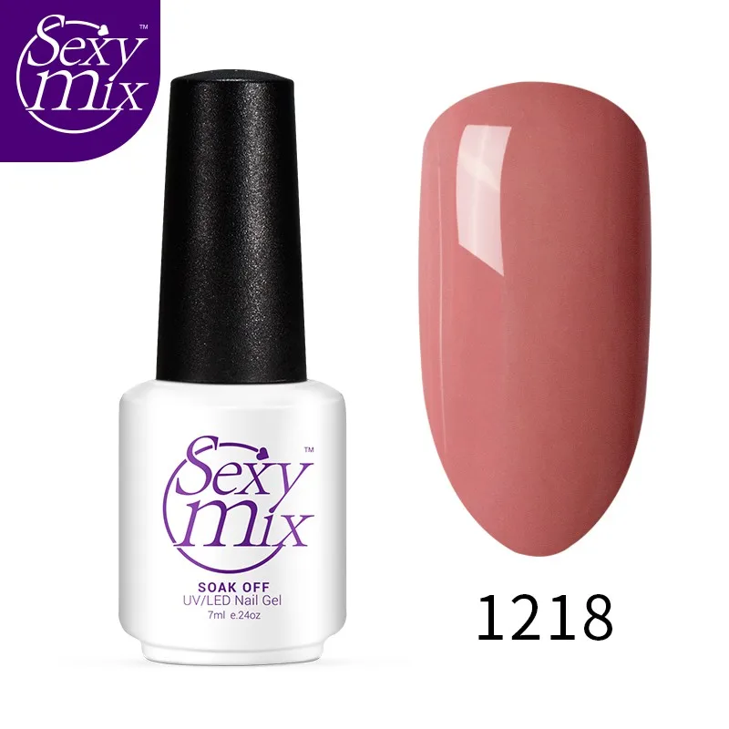 Sexymix Гель-лак для ногтей фиолетовый цвет серия УФ-лак для ногтей Замачивание от длительного действия Фиолетовый Серия Led гель Полупостоянный гель - Цвет: 1218