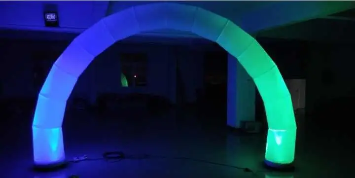 Гигантская надувная АРКА archway с RGB огнями и двумя воздуходувками 5 м x 3 м для свадьбы, вечерние, мяч, коммерческая реклама