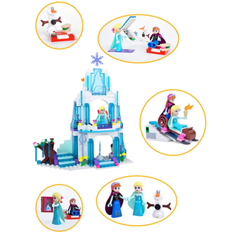 316pcs-JG301-Diy-Anna-Elsa-Snow-Queen-Elsa-s-Sparkling-Ice-Castle-Block-Compatible-with
