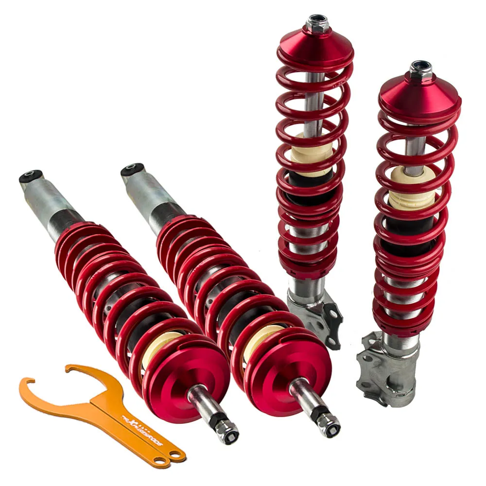 

Lowering Suspension Coilover Kit for VW MK2 / MK3 GOLF and JETTA - Red Struts for Golf MK2 MK3 A2 A3 1G 1H 1E 83-1998 Shocks