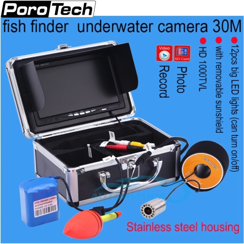 Sy701 30m 1000tvl Hd Camera Video Fish Finder Underwater Camera 7"lcd