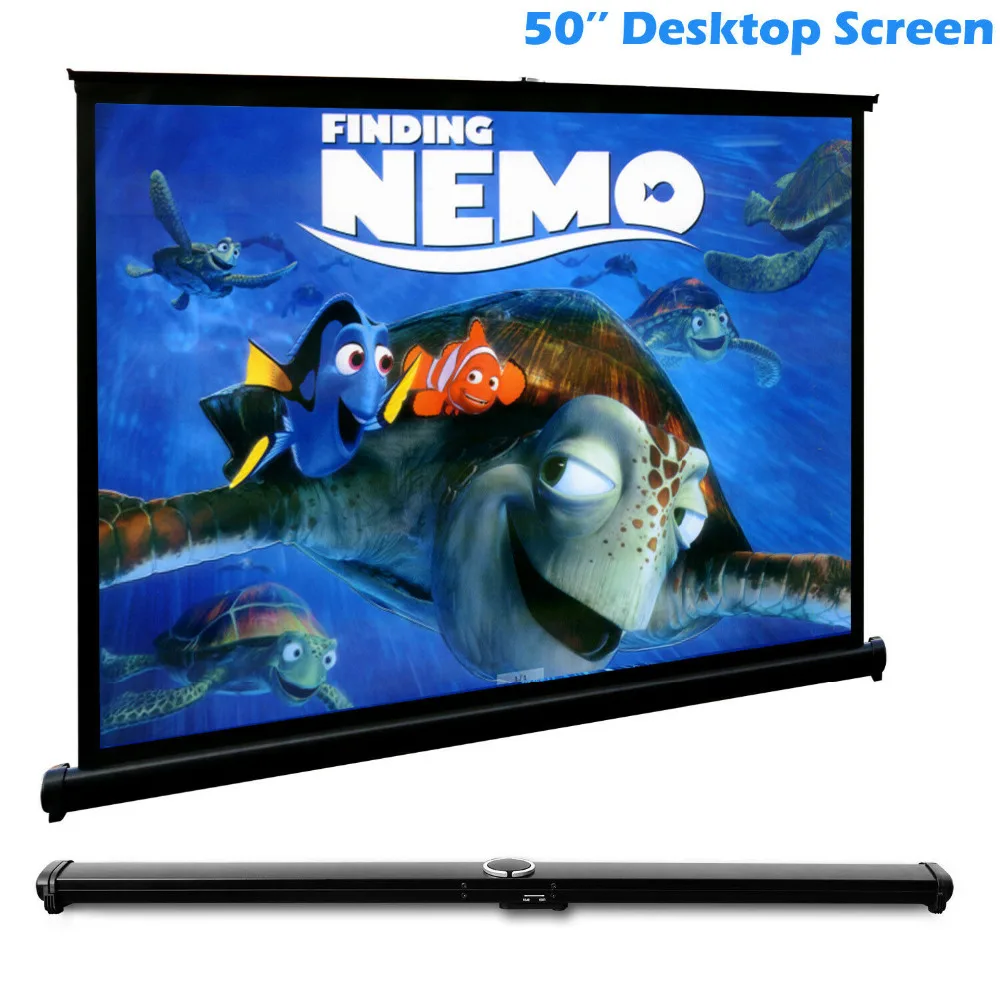 

50 inch Portable Tabletop Projection Screen Matte White Foldable Table Projector Screen For Business Travel Home Cinema