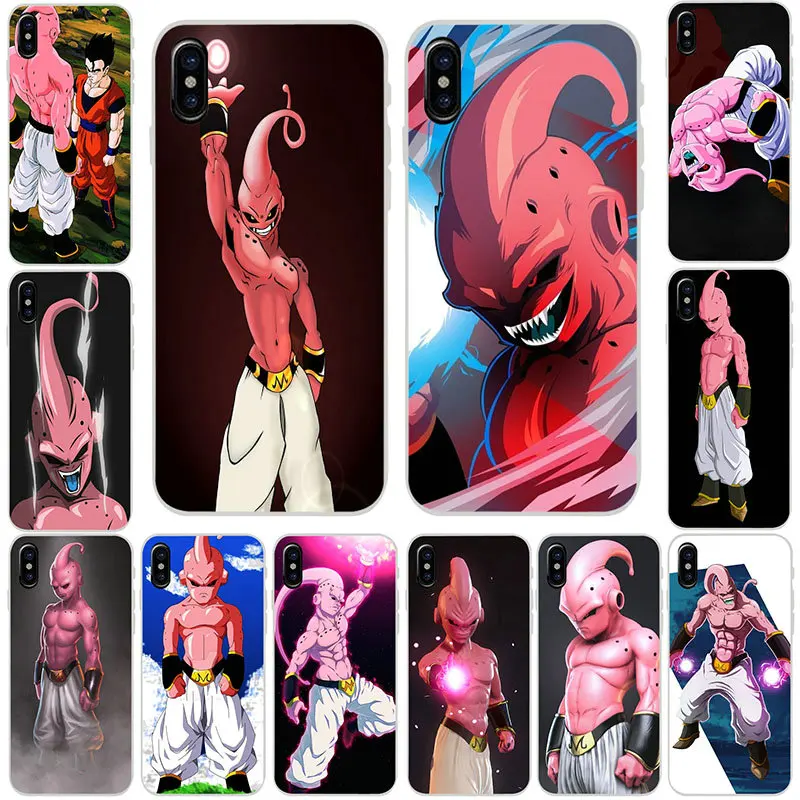 

Soft TPU Mobile Phone Case for iPhone 8 7 6 6S Plus X XR XS Max 10 5 5S SE 5C Coque Shell Dragon Ball Z Dbz Vegeta Majin Buu
