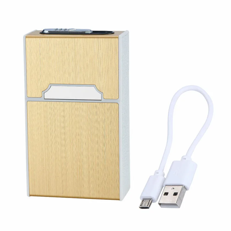 Коробка для сигарет с зажигалкой 20 шт. держатель USB зарядка Зажигалка гаджеты