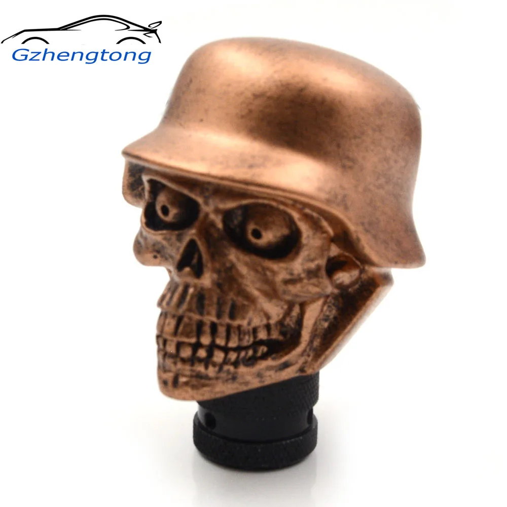 Gzhengtong Super Personality Car Modification Gear Shift Devil Knob Modified Resin Soldier Skull Golden Color | Автомобили и
