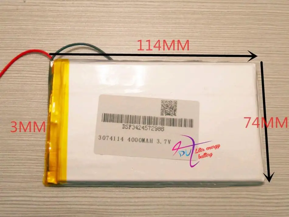 3.7 V lithium Tablet polymer battery 4000 mah ultra thin high capacity