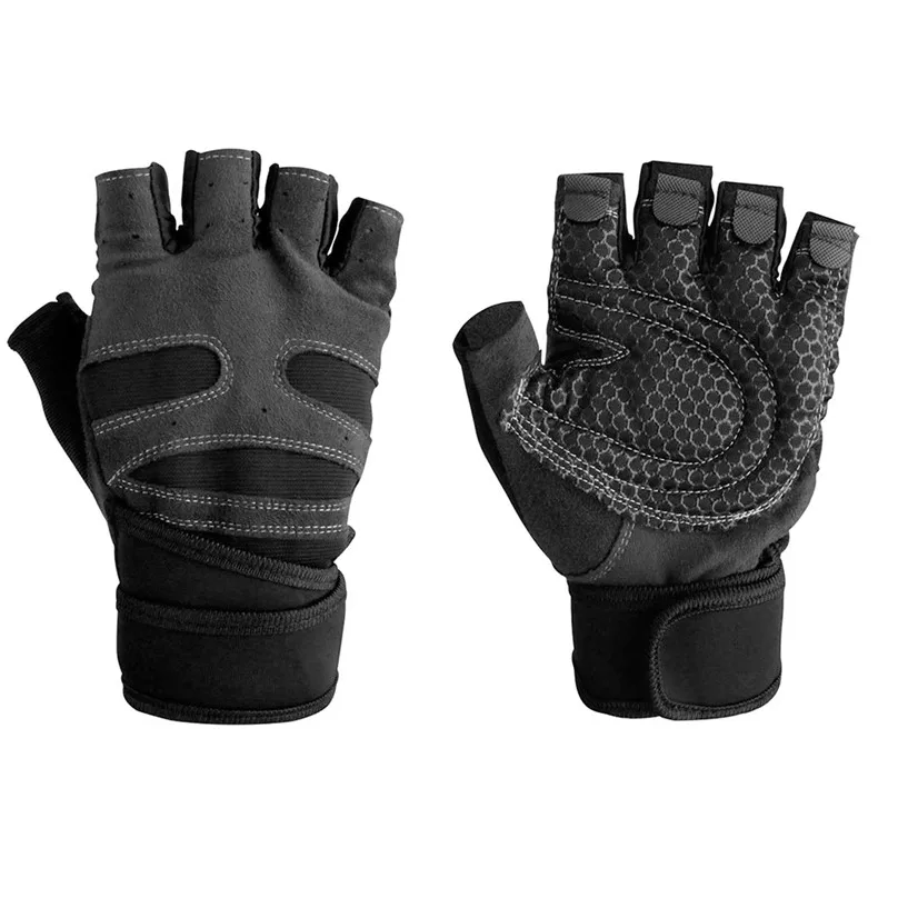 Men Women Gym Gloves With Wrist Wrap Support For Weight Lifting Workout Fitness Gloves Training gloves Sports Safety#3j04 (10)