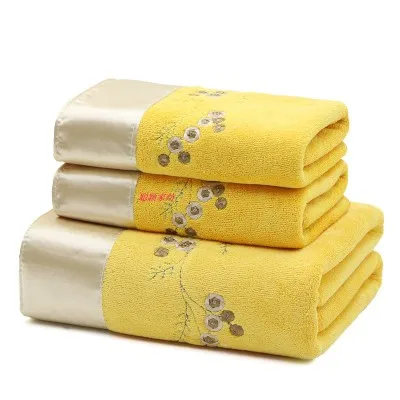 Preise Baumwolle erwachsene Handtuch Set 3 stücke Spitze Bad Hand Gesicht Strand Rosa handtücher stickerei familie erwachsene geschenk hochzeit Hause großhandel FG1001