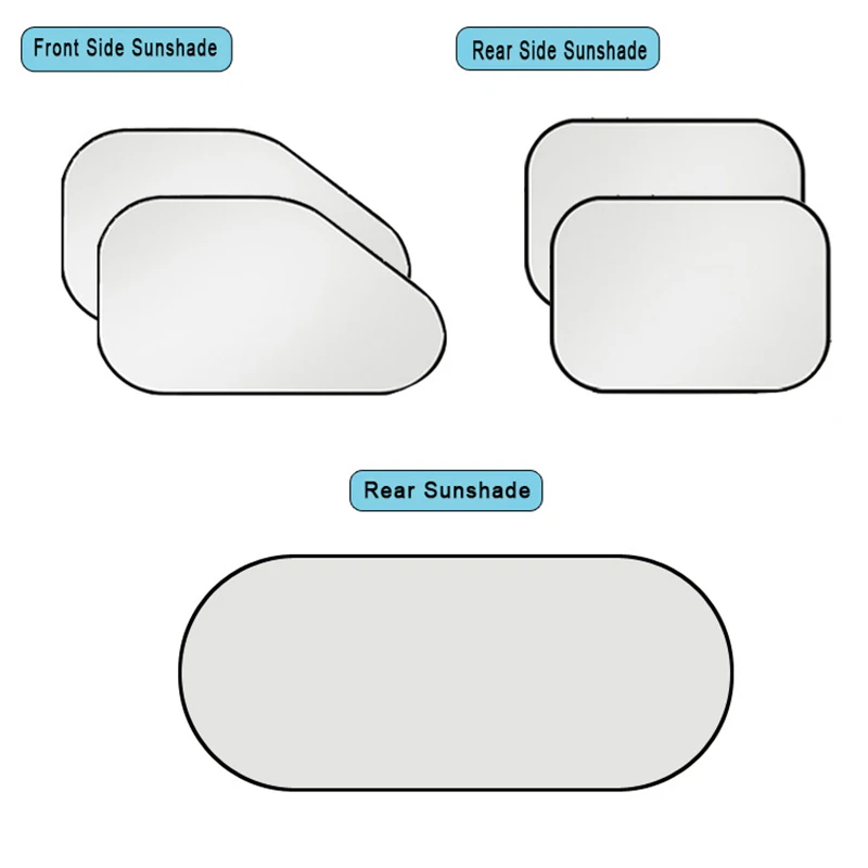 

MotoLovee 5 pcs Folding Silvering Reflective Insulation Car Window Sun Shade Visor Auto Car Windshield Block Sun Shade