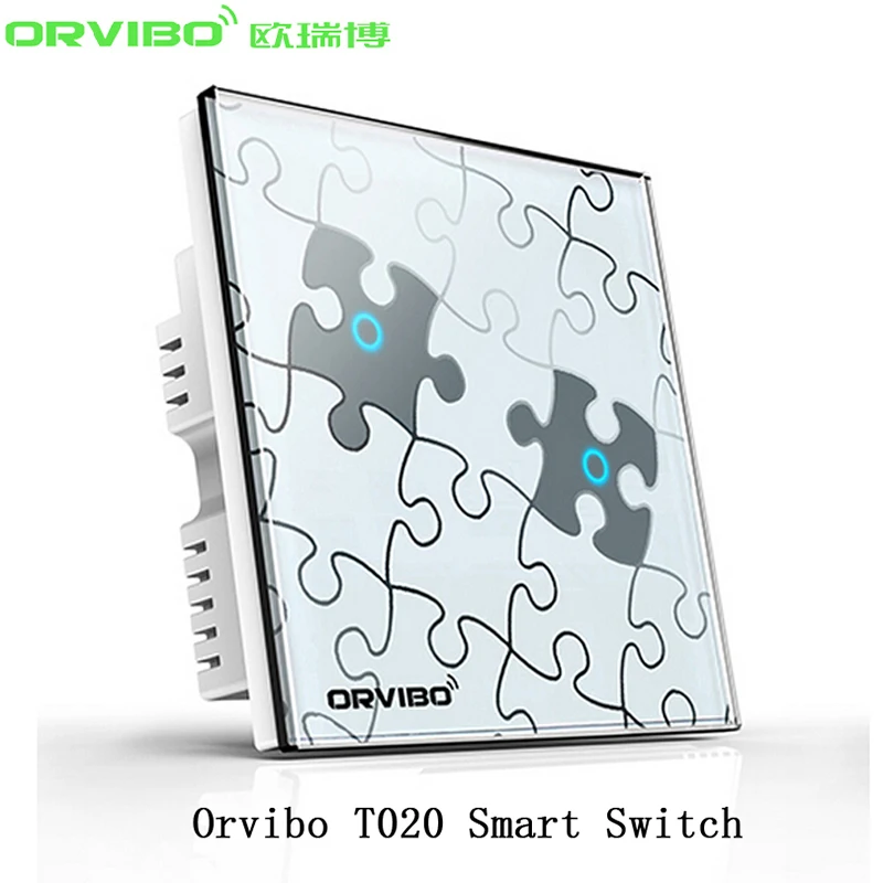 Orvibo Wifi смарт-домашней автоматизации выключатель света t020 2 петли искусство логические дизайн пульт дистанционного управления смарт настенный выключатель для Ios