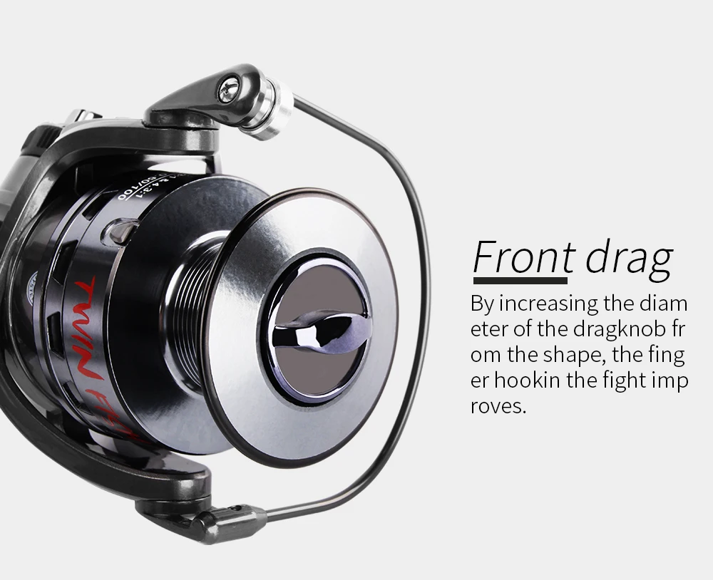 RoseWood 2 Speed 6.31 4.31 Front And Real Dual Braking Spinning Reel 12+1 S.S Bearings Carp Fishing Reels + Spare Spool  (7)