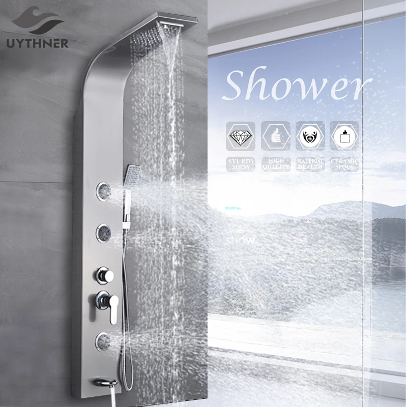 Home Furniture Diy Shower Column Panel Waterfall Rainfall