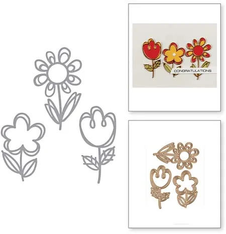 

3pcs Flowers Metal Cutting Dies Stencil for DIY Scrapbooking Album Paper Card Decor Craft Embossing Die New 2019
