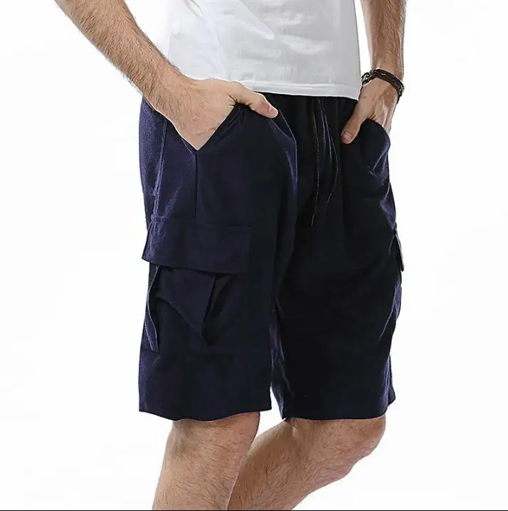 NEW 2019 Summer men's multi-pocket overalls casual elastic waist loose shorts thin bermudas masculina short homme NEW 2019 Summer men's multi-pocket overalls casual elastic waist loose shorts thin bermudas masculina short homme