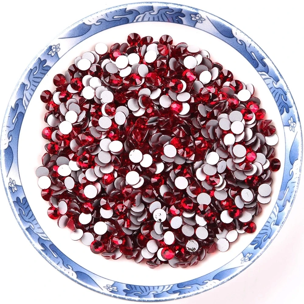 

Glue on Siam color Rhinestones ss3-ss30 Flat Back Non HotFix Nail art Rhinestone 3D Glass Nail Art Decorations Mix Rhinestone