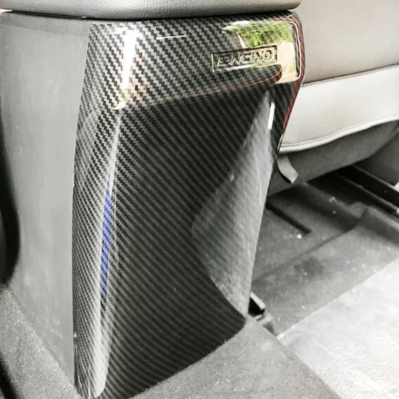 

ABS Matte and Carbon fibre For Hyundai Kona Encino 2018 2019 car Rear back row guard kicking frame Cover Trim Car Styling
