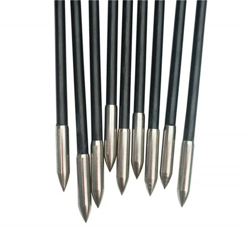 6/12/24pcs 30 inch Glassfiber Arrow Spine 900 Rubber feather Replaceable Arrowhead Archery Recurve Bow Hunting Children's Bow 
