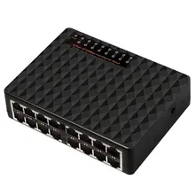 Kebidumei 10/100 Мбит/с 16 Порты Fast Ethernet LAN RJ45 Vlan сетевой коммутатор концентратор Настольный ПК коммутатор с ЕС/адаптер для розеток американского стандарта