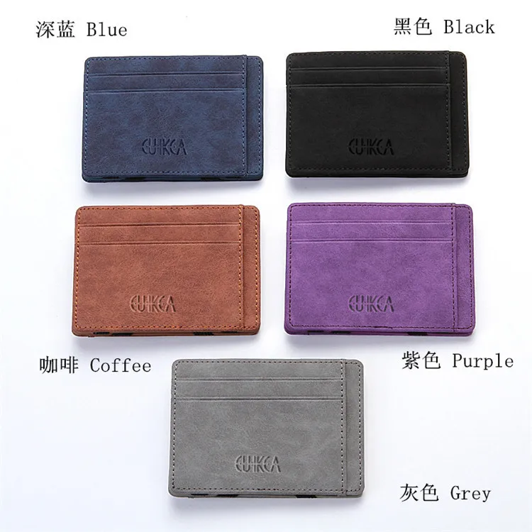 ETya мужской женский кожаный кошелек Бизнес кредитный держатель для карт модные тонкие кошельки карман для монет мужской женский клатч кошелек сумка