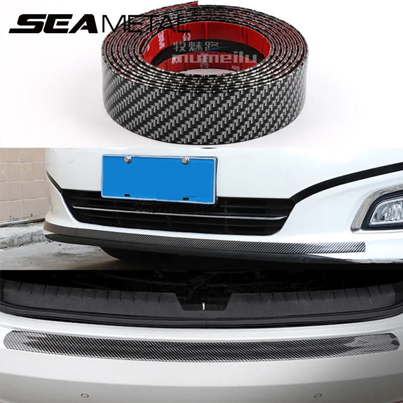 

Styling Moudling Car Stickers 5D Carbon Fiber Sticker Automobiles Rubber Door Sill Bumper Protector Auto Protective Accessories