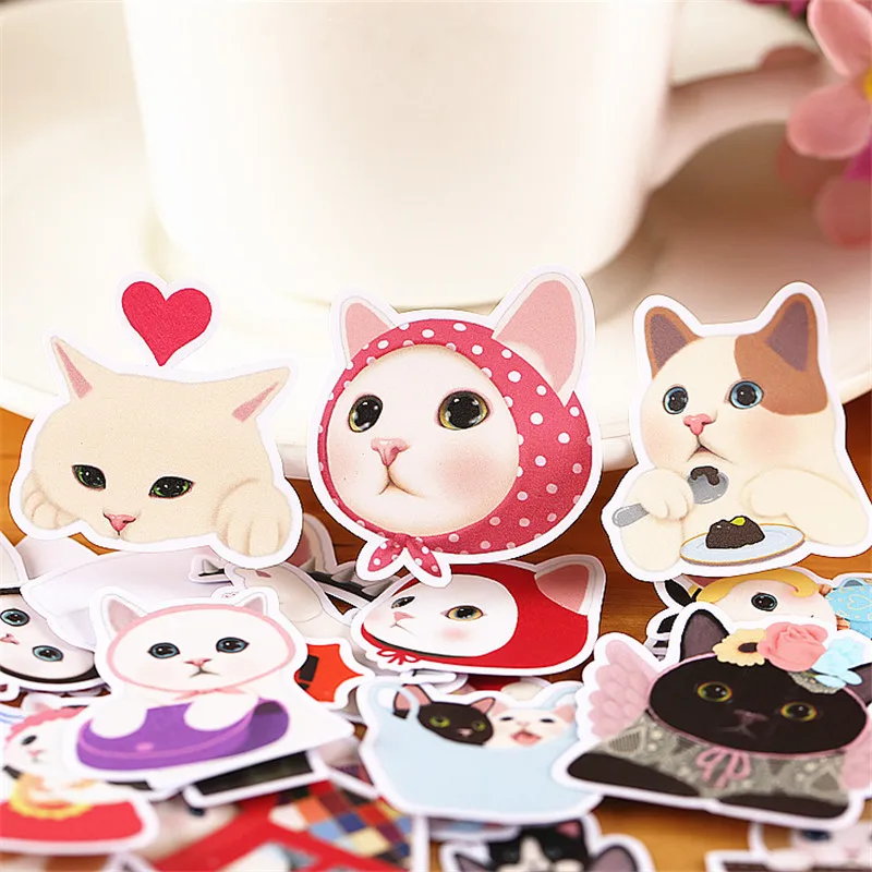 

36 Pcs Cat mother Diary Notebook Planner Stickers Cute Cartoon Decorative toy Style Sticker Scrapbooking For Laptop Children
