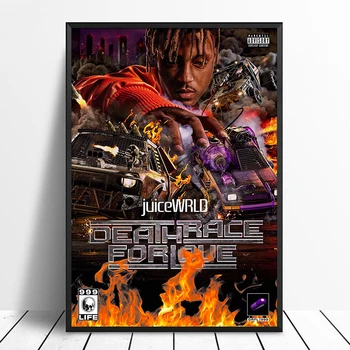

Juice WRLD Death Race for Love Poster Album Pop Music cover Music Star Poster Canvas Prints Wall Art For Living Room Home Decor