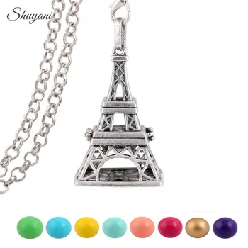

10PCS Openable Eiffel Tower Cage for Pregnant Ball Jewelry Gift Mexican Ball Sounds Chime Harmony Ball Bola Pendant Necklace