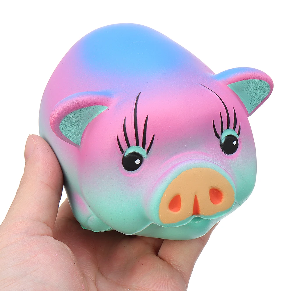 

Colorful Fat Pig 12*9*5.5cm Slow Rising Soft With Packaging Decoration Children Kids Anti-Stress Novelty Gags Adult Toys