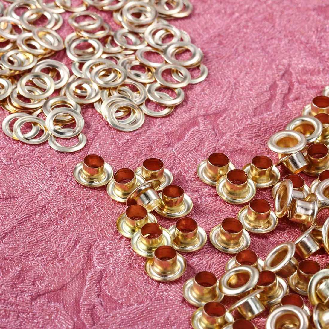 

Hot sale 100pcs/lot Metal Eyelets Grommets 4mm for Leather Craft DIY Scrapbooking Shoes Practical Accessories