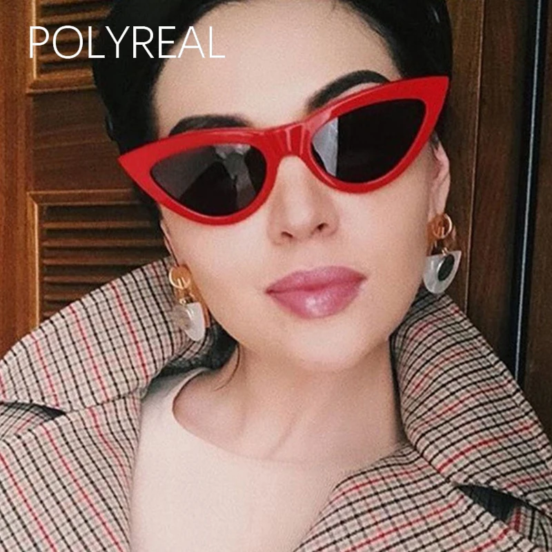 2018 Новая мода Cat Eye солнцезащитные очки женщина бренд Дизайн личность небольшой рамка ретро солнцезащитные очки Женские Óculos de sol UV400