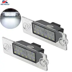 KEYECU 2x12 В белый 18SMD ошибок светодиодный номер Подсветка регистрационного номера для Audi A4 S4 B5 1998-2001