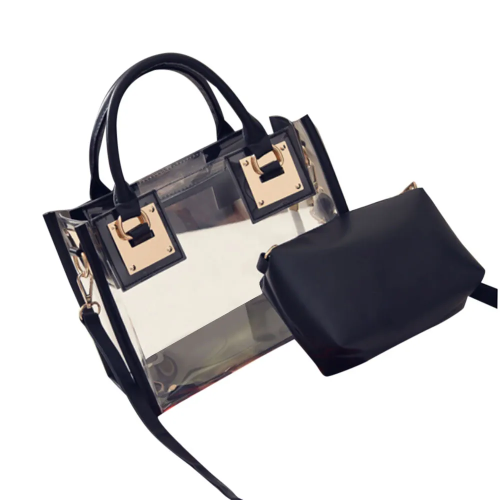 

Fashion Women Transparent Shoulder Bag Jelly Candy Beach Handbag Messeng Bag BK