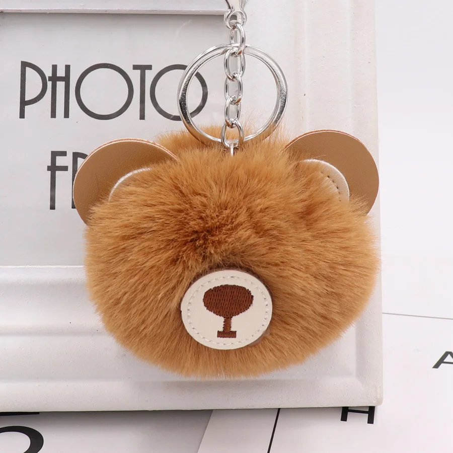 

Bear Hair Ball Key Ring Pendant Cute Plush Doll Bag Pendant Small Gift Sleutelhanger Pom Pom Porte Clef Pompom De