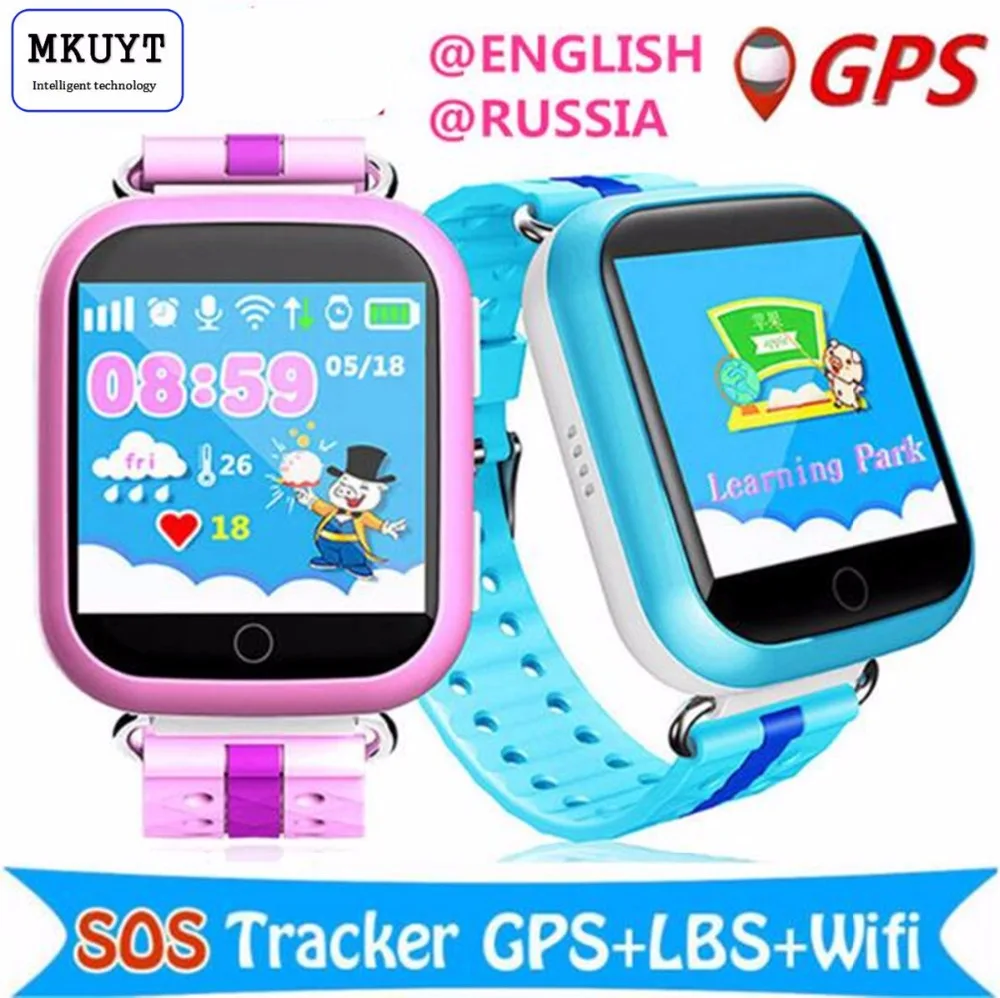 GPS WIFI חכם שעונים מסך מגע 1.54 אינץ שעון תינוק Q100 Q750 SOS שיחת מכשיר מיקום גשש לילד בטוח PK Q50 Q60 Q80 Q90