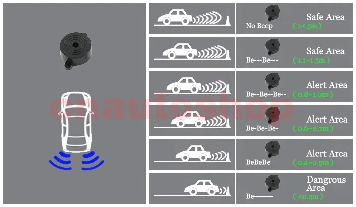 Viecar зуммер комплект автомобильных датчиков парковки(с/без отверстия пилы) резервный радар звуковой сигнал Индикатор зонд Система 4 датчика s 22 мм 12 В