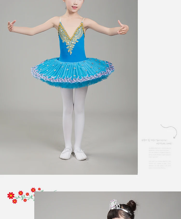 Профессиональная балетная пачка, детский костюм Лебединое озеро, белое балетное платье для детей, блинная пачка, танцевальная одежда для девочек