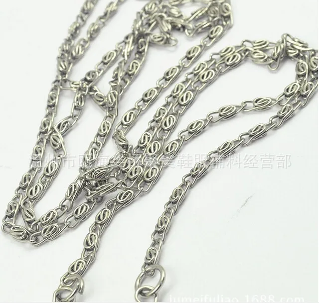 10pcs 120cm strong and durable Vintage Metal Shoulder Strap Chain purse DIY Sewing handmade Bag part Cords purse handle LW800