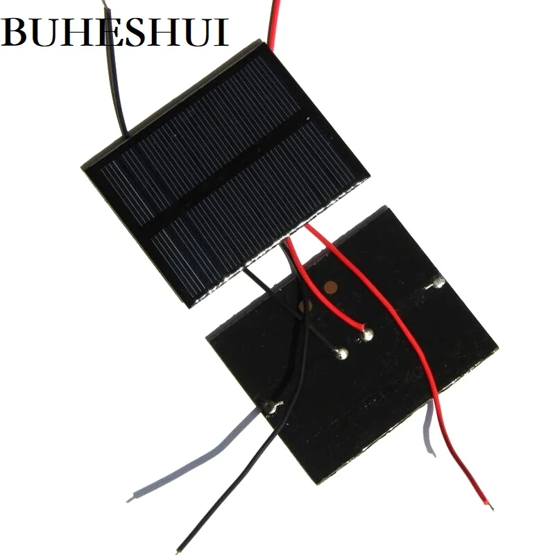 BUHESHUI оптовая продажа 100 мА 5 в мини солнечная батарея + кабель DIY солнечные