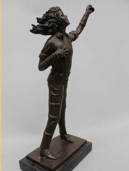 Бесплатный 1" Западного Искусства Бронзовая Скульптура Мраморный Известный певец Майкл Джексон Статуя быстро
