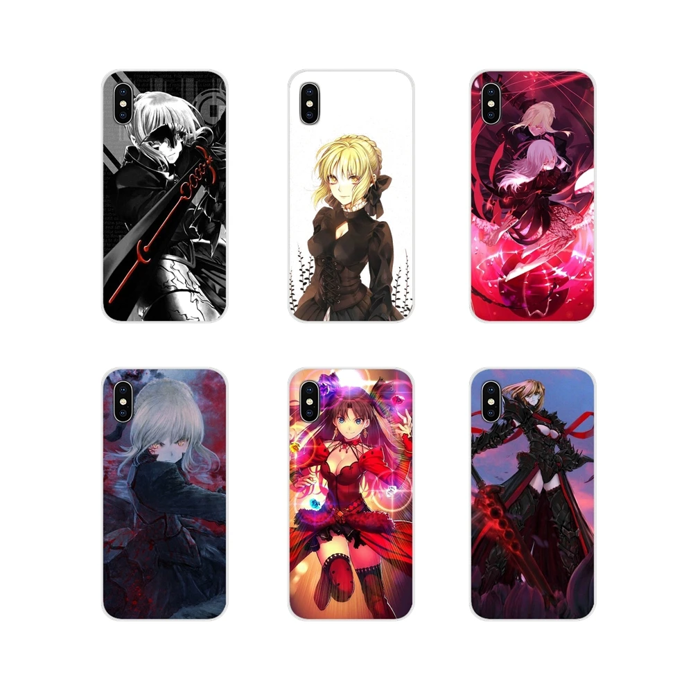 Силиконовые чехлы для Huawei G7 G8 P7 P8 P9 P10 P20 P30 Lite Mini Pro P Smart Plus 2017 2018 2019 Fate Stay Night Black Saber |