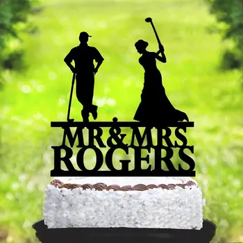 

Golf Wedding Cake Topper,Wedding Cake Topper,Cake Topper Golf,Lover Ever Golf Cake Topper,Bride & Groom Golf Theme,Mr and Mrs To