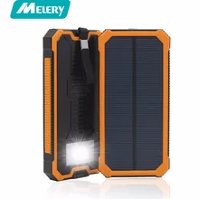 Solar Power Bank 10000 mAh Melery A Prueba de Golpes/Powerbank Cargador de Batería Portátil Móvil para xiaomi Iphone Smartphone A Prueba de Polvo