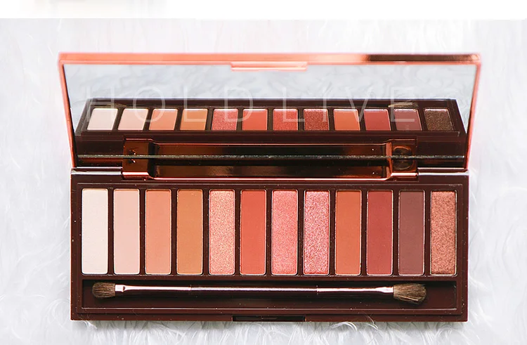 HOLD LIVE Sunset City Eyeshadow Palette 2018 Nude Shimmer Glitter Eye Shadow Pigmented Peach 12 Colors Eyes Makeup Shadow (6)