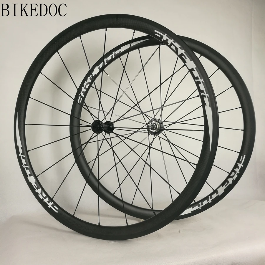 Колеса BIKEDOC 700c из углеродного волокна диаметром 38 мм трубчатые и клинкерные Wheel