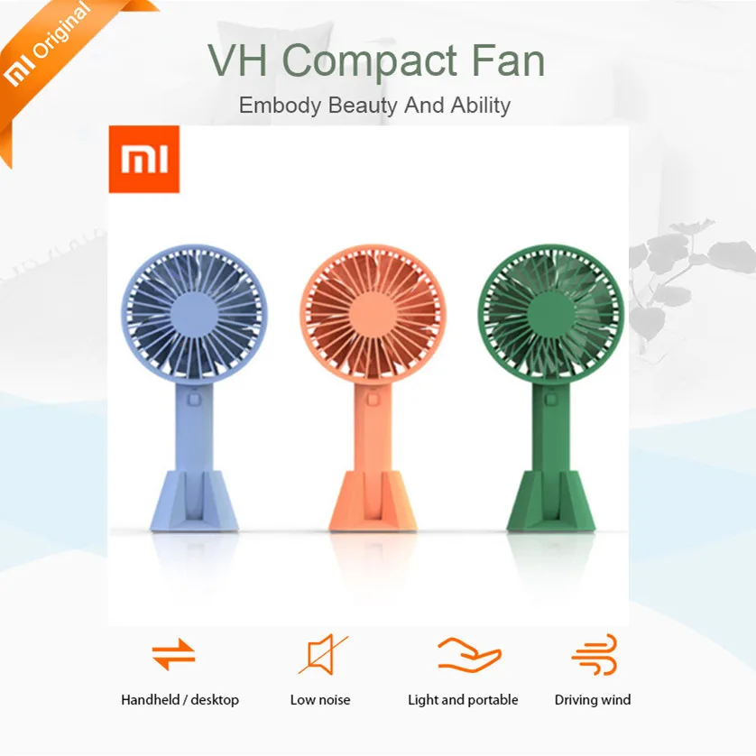 

1 Mijia VH Fan Portable Handhold Fan With Rechargeable Built-In Battery USB Port Design Handy Mini Fan For Smart Home