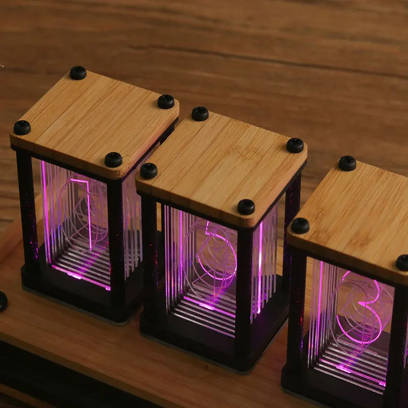 Креативные светящиеся цифровые часы с RGB светодиодом 6 бит комплект часов Nixie Tube