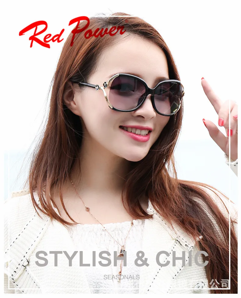 Europe and America big box lady fashionable sunglasses Camellia sunglasses personalized driving