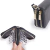 Classic New Double Zip Men's Genuine Cow Leather Car Key Holder Multifunction Housekeeper High Class Motor Key Case 2
